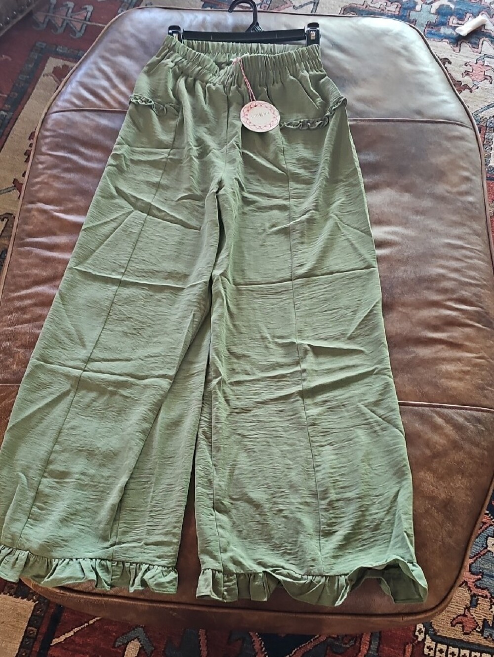 Umgee Olive Ruffle Pants - Picture 6 of 6